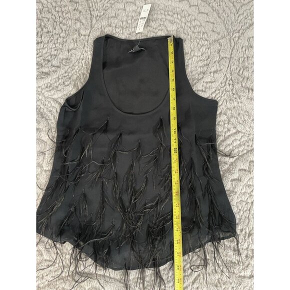 J Crew Feather-Embellished Tank Top in Chiffon Sz XXS - Picture 8 of 10
